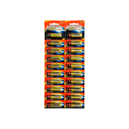 Pilas Tira x 20 u. Everredy Gold AA Pilas